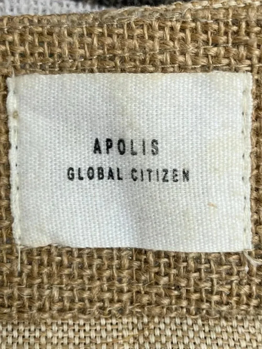 APOLIS Brown Cream Multi Hemp Leather Tote Bag